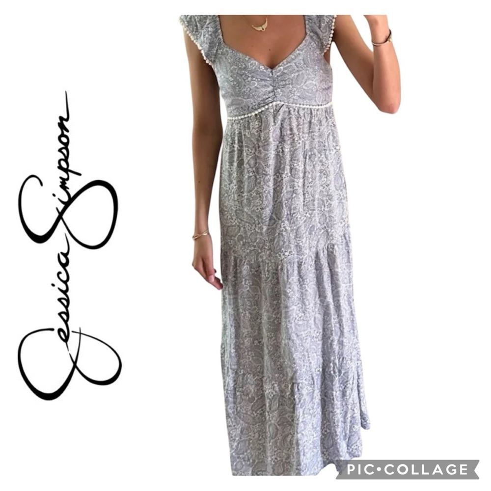 Jessica Simpson Gray Maxi Dress